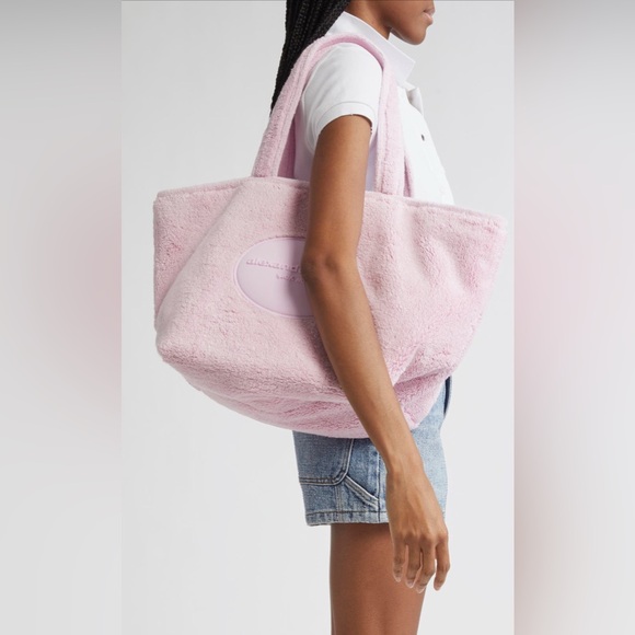 NWT Alexander Wang Punch Terry Cloth Tote Handbag in Light Pink